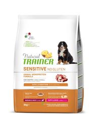 Монопротеиновый сухой корм для щенков с чувствительным пищеварением Natural Trainer Dog Sensitive Puppy&Junior Medium&Maxi With Duck, с уткой, 3 кг