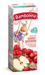 Сок Bambolina Яблоко-шиповник, 200 мл