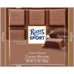 Шоколад молочний Ritter Sport з альпійським молоком та шоколадним мусом, 100 г (593196)