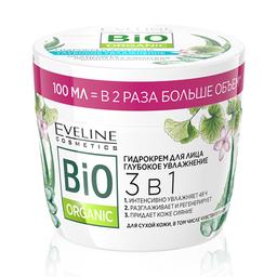 Гідрокрем для обличчя 3 в 1 Eveline Bio Organic Глибоке зволоження, 100 мл (C100BOAL)