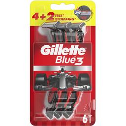 Одноразові станки для гоління чоловічі Gillette Blue 3 Nitro 6 шт.