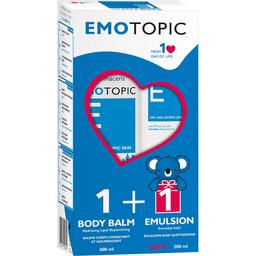 Набір Pharmaceris E-Emotopic: Зволожуючий бальзам для сухої і схильної до атопічного дерматиту шкіри, 400 мл + Емульсія для купання, 200 мл