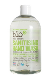 Органічне дезінфікуюче рідке мило Bio-D Sanitising Hand Wash Lime&Aloe Vera, лайм і алое вера, 500 мл