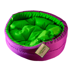 Лежак Luсky Pet Зірка №5, 65х80 см, фіолетовий з зеленим