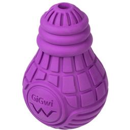 Іграшка для собак GiGwi Bulb Rubber, Лампочка гумова, L, фіолетова, 13 см (2338)