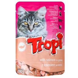 Вологий корм для котів Tropi, з лососем, 100 г
