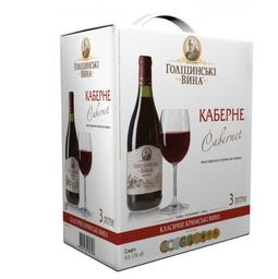 Вино Голіцинські вина Каберне, 9,5-13%, 3 л (107603)