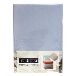 Простыня на резинке LightHouse Jersey Premium, 180х200 см, голубой (46630)