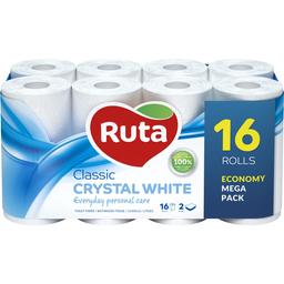 Туалетная бумага Ruta Classic, двухслойная, 16 рулонов, белая