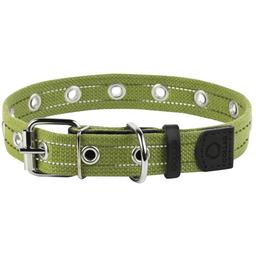 Ошейник для собак Collar, хлопчатобумажный, безразмерный, 52x2,5 см, зеленый