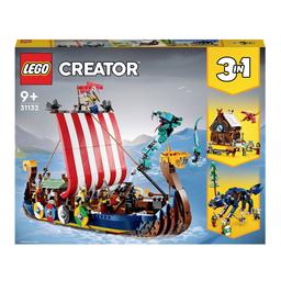 Конструктор LEGO Creator Корабль викингов и змей Мидгарда, 1192 детали (31132)