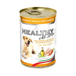 Влажный корм для собак Healthy All Days, с курицей и морковью, 400 г
