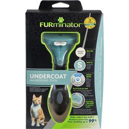 Фурминатор для кошек FURminator с короткой шерстью размер S бирюзовый