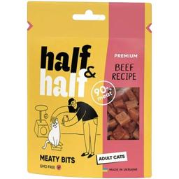Лакомство для кошек Half & Half в форме мясных кусочков с говядиной 50 г