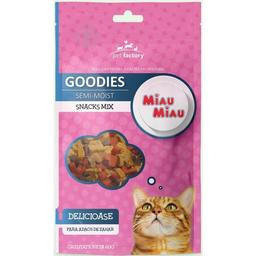 Ласощі для коті Miau Miau Снеки мікс смаків, 60 г