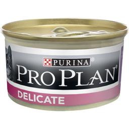 Влажный корм для кошек с чувствительным пищеварением Purina Pro Plan Delicate, мус, с индейкой, 85 г (12458899)