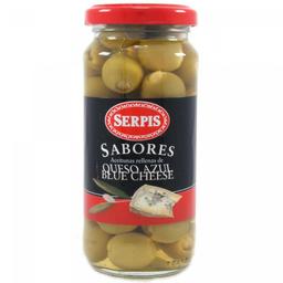 Оливки Serpis зеленые фаршированные голубым сыром 235 г (583077)