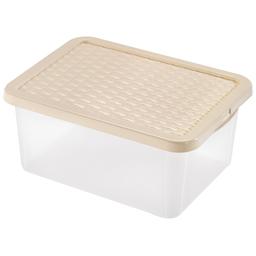 Ящик пластиковий з кришкою під ліжко Heidrun Intrigobox, 18 л, 43х33х18 см, бежевий (4682)