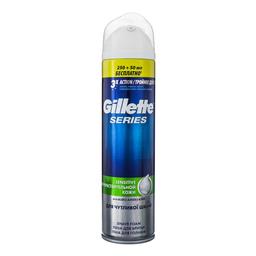 Пена для бритья Gillette Sensitive, для чувствительной кожи, 250 мл + 50 мл