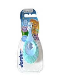 Дитяча зубна щітка Jordan Step1, 0 - 2 роки, м'яка, синій з бірюзою (6220100)