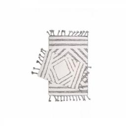 Набір килимків Irya Hoover siyah ekru, 90х60 см та 60х40 см, чорний та молочний (svt-2000022288491)