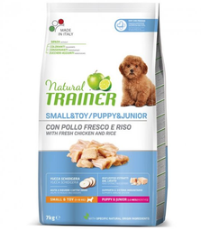 Сухой корм Trainer Natural Super Premium Puppy&Junior Mini, Курица и рис, 7 кг
