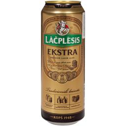 Пиво Lacplesis Ekstra, світле, 5,2%, з/б, 0,5 л (854618)