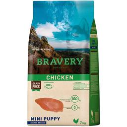 Сухой корм для щенков мелких пород Bravery Chicken Mini Puppy, с курицей, 7 кг