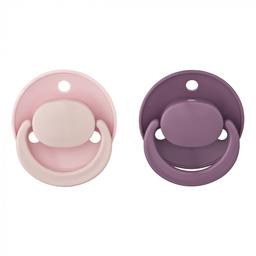 Пустушка латексна Baby-Nova Pink&Purple, кругла, 0-24 міс., рожевий та бузковий, 2 шт. (3962033)