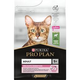 Сухой корм для взрослых кошек с чувствительным пищеварением и привередливых к еде Purina Pro Plan Adult 1+ Delicate Digestion, с ягненком, 3 кг (12370531)