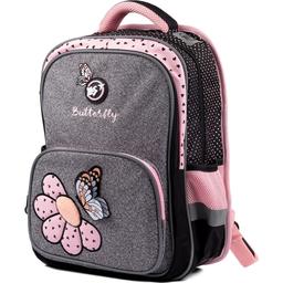 Рюкзак Yes S-72 Butterfly, серый с розовым (554631)