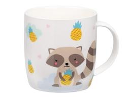 Чашка Ardesto Cute raccoon, 350 мл, білий (AR3415)