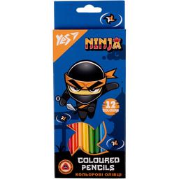 Карандаши цветные Yes Ninja, 12 цветов (290703)