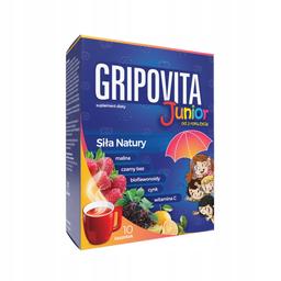 Харчова вітамінна добавка Gripovita Junior Вітамін С+Цинк, 10 пакетиків-саше