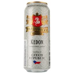 Пиво Pardubicky Pivovar Kedon, светлое, фильтрованное, 5%, ж/б, 0,5 л (913409)