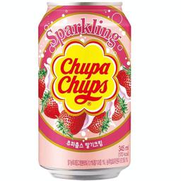 Напиток Chupa Chups Strawberry&Cream, газированный, ж/б, 345 мл (888450)