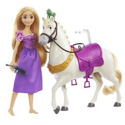 Ігровий набір з лялькою Disney Princess Рапунцель Принцеса з вірним другом Максимусом, 27 см (HLW23)