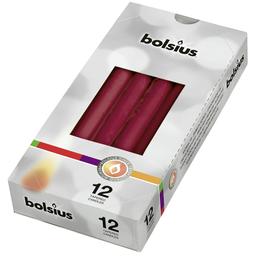 Свечи Bolsius конусные, 24,5х2,4 см, бордовый, 12 шт. (356844.1)