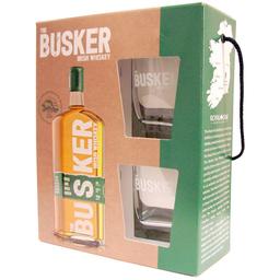 Віскі The Busker Triple Cask Triple Smooth Blended Irish Whiskey 40% 0.7 л, у подарунковому пакуванні + 2 склянки
