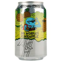 Пиво Lervig No Worries Pineapple, світле, 0,5%, з/б, 0,33 л