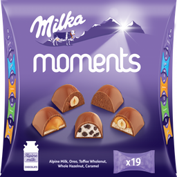 Набір цукерок Milka Moments у молочному шоколаді, 169 г (891706)