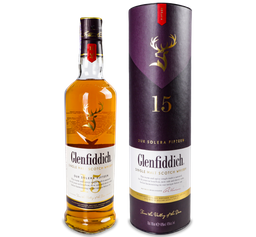 Виски Glenfiddich Single Malt Scotch, 15 лет, 40 %, 0,7 л (476802)