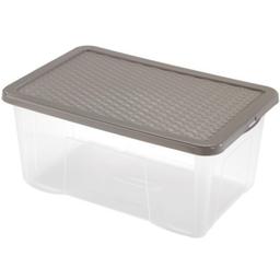Ящик пластиковый с крышкой Heidrun Intrigobox, 13 л, 38х28,5х16 см, коричневый (4627)