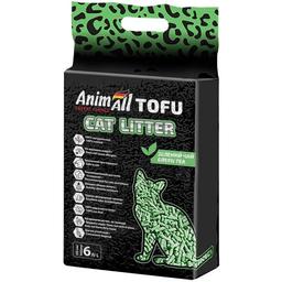 Соєвий наповнювач для котячого туалету AnimAll Тофу, з ароматом зеленого чаю, 6 л