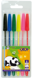 Кулькові ручки ZiBi Kids Line, 6 кольорів, 6 шт. (ZB.2011)