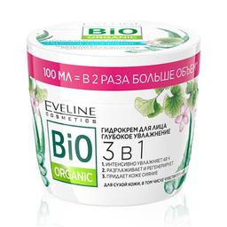 Гидрокрем для лица 3 в 1 Eveline Bio Organic Глубокое увлажнение, 100 мл (C100BOAL)