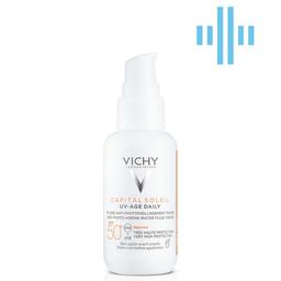 Солнцезащитный невесомый флюид Vichy Capital Soleil против признаков фотостарения кожи лица, с универсальным тонирующим пигментом, SPF 50+, 40 мл (MB452100)