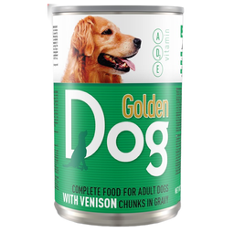 Вологий корм для собак Golden Dog, з олениною, 415 г