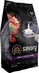 Сухий корм для собак середніх порід Savory Medium Breed rich in Fresh Turkey&Lamb, зі свіжим м'ясом індички і ягняти, 1 кг