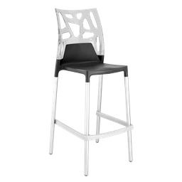 Барный стул Papatya X-Treme Ego-Rock, серый с белым (4820128120321)